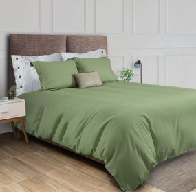 Sage Green Duvet Cover Queen Size Microfiber Duvet Cover with Zipper Duvet Cover Set with 2 Pillow Shams Luxury Soft Comforter Cover Queen Size 90 x 9