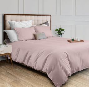 Pink Duvet Cover Queen Size Microfiber Duvet Cover with Zipper Duvet Cover Set of 1 Down Comforter Cover with 2 Pillow Shams Luxury Comforter Cover Qu