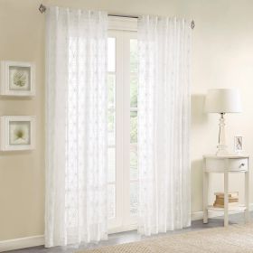 Sheer Embroidered Window Curtain(Only 1 Pc Panel)