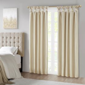 Twist Tab Total Blackout Window Curtain Panel(Only 1 Pc Panel) (Color: as Pic)