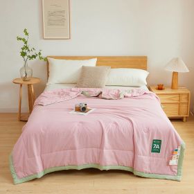 Antibacterial Raw Cotton Washable Summer Cool Quilt (Option: Cherry Blossom Powder-150x200cm)